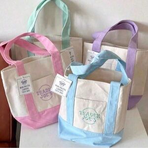 Pastel Canvas Totes set Trader Joe’s